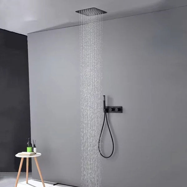 Colonne de douche encastrée noir mate
